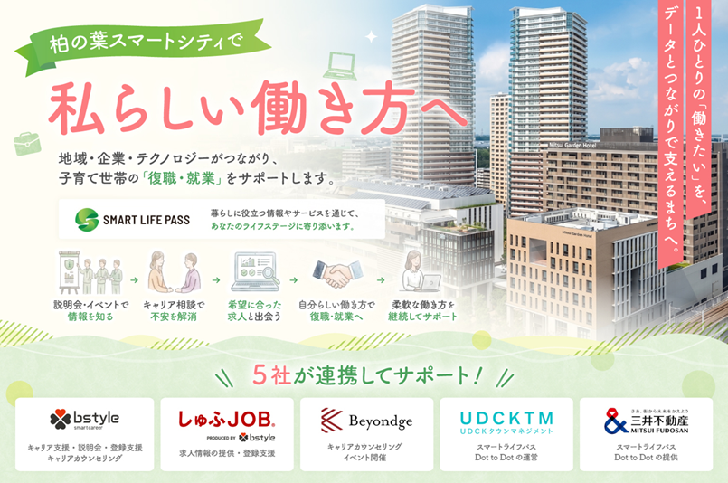 柏の葉スマートシティで地域・企業・テクノロジーが連携して子育て世帯の復職・就業を支援する取り組み